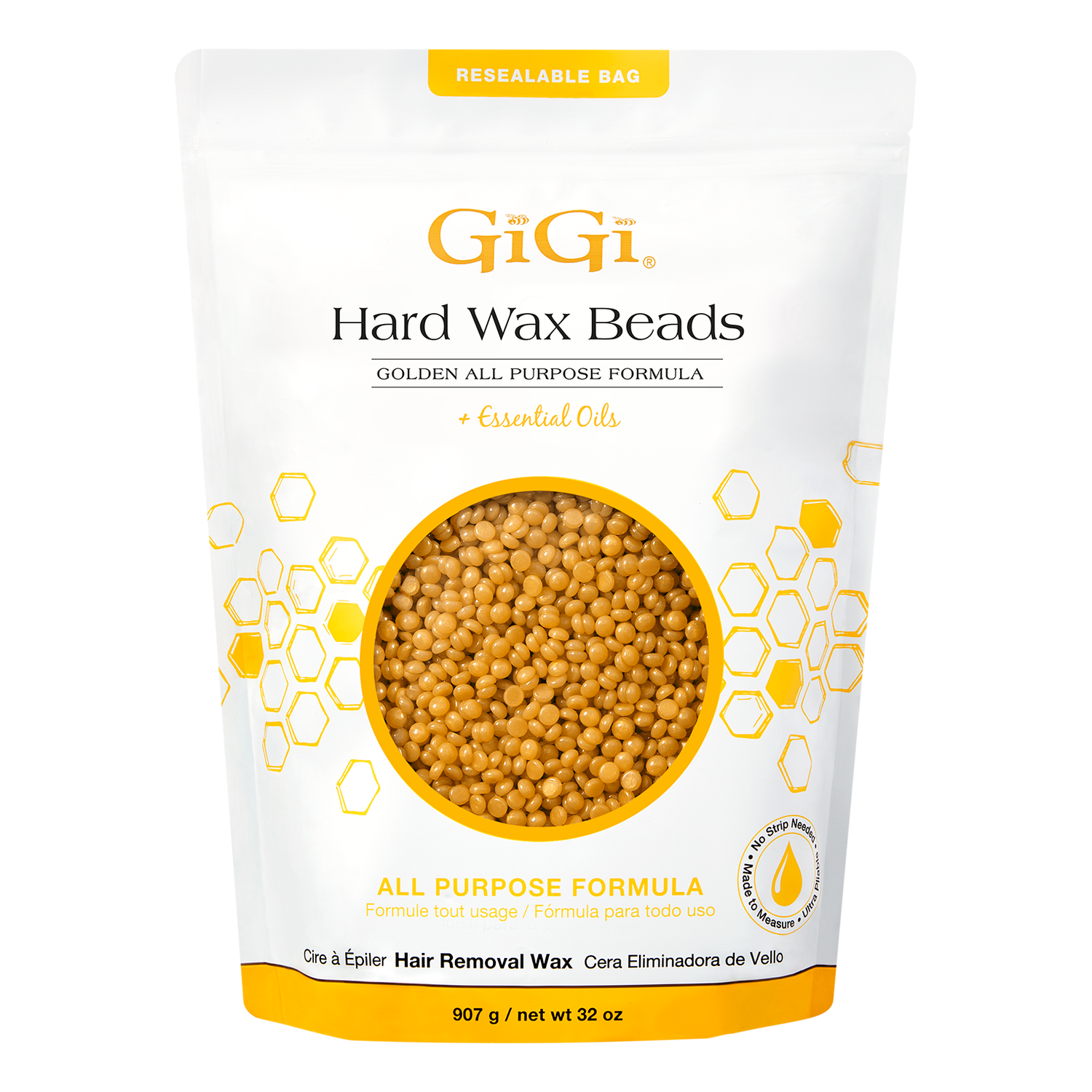 GiGi Hard Wax Beads Golden All Purpose Formula 32oz