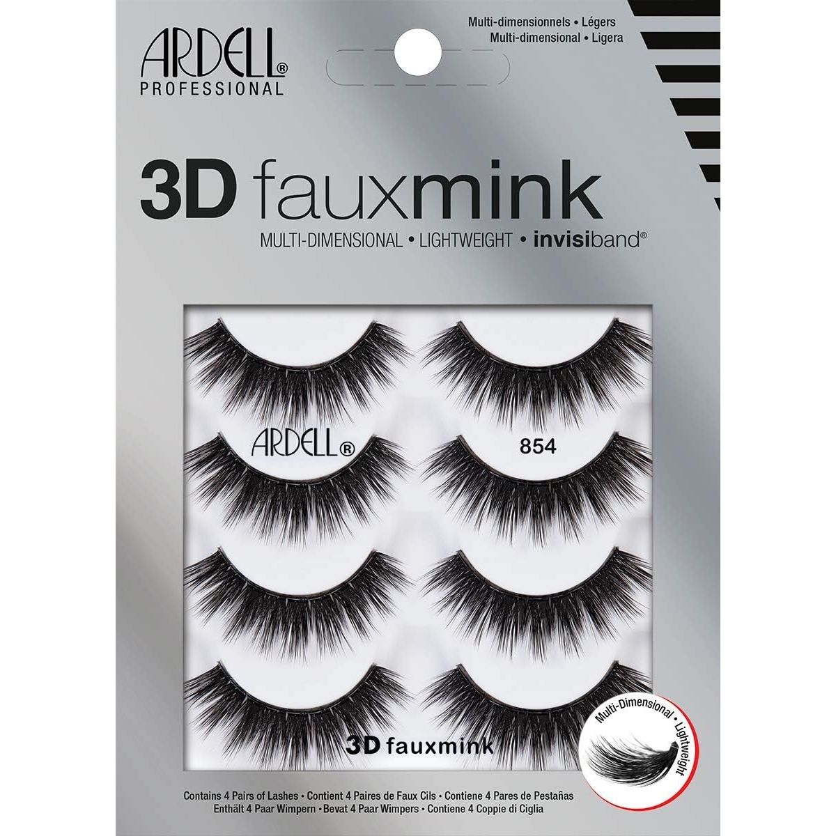 Ardell 3D Faux Mink Lashes - 854 (4 Pairs)