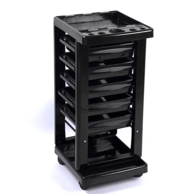 "Deluxe" Black Work Station / Carrello A Cassetti