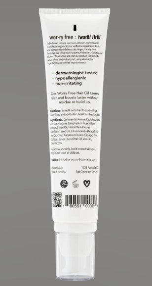 Original Sprout Worry Free Hair Oil for All Hair Types, Anti-Frizz, 4 oz