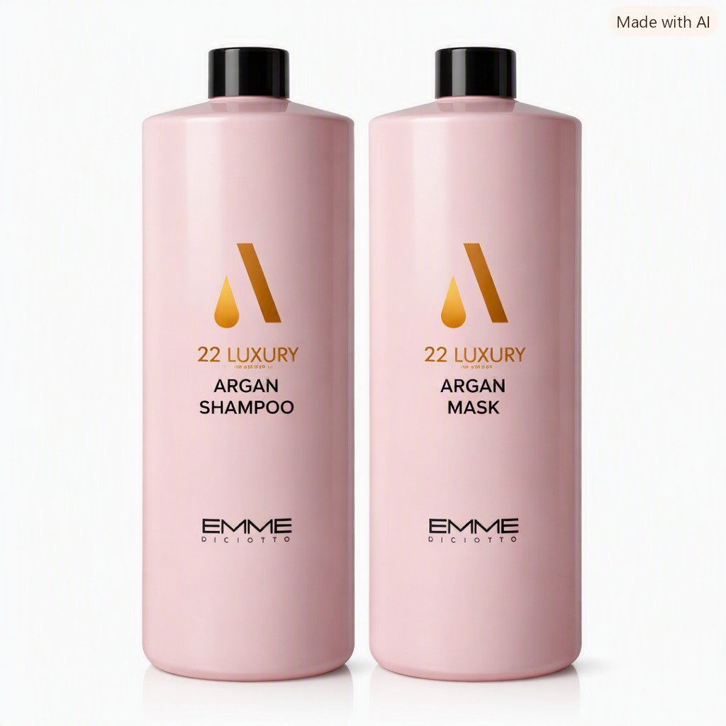 22 Luxury Argan Mask and Shampoo 1L set