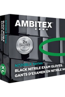 Ambitex Black Nitrile Powder Free Gloves-XL (100/Box)