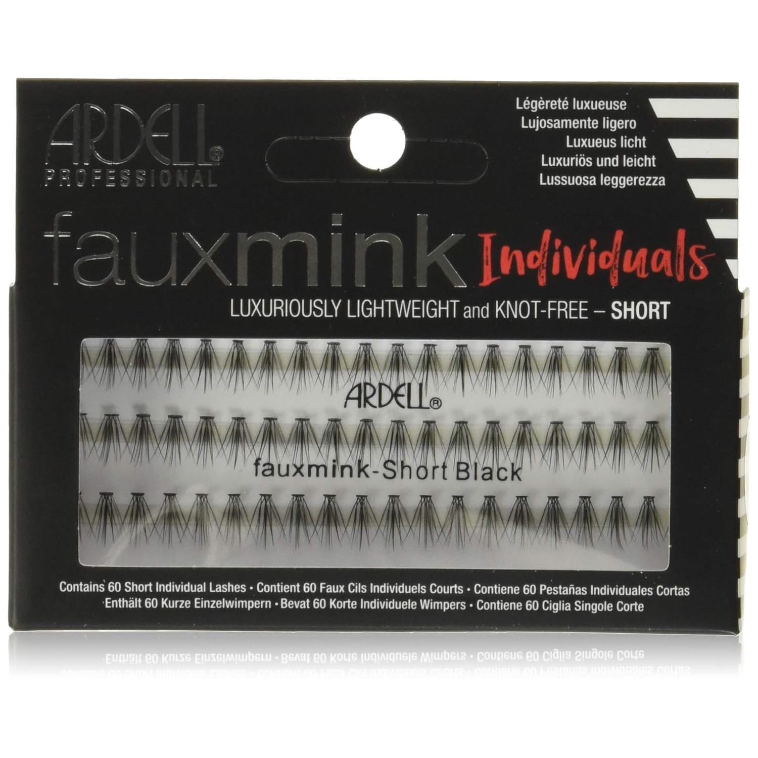 Ardell Faux Mink Individual-Knotted Lashes - Short Black