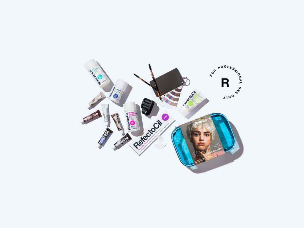 RefectoCil Basic Starter Kit - 6 Professional Tints for Eyebrows & Eyelashes (Blue)