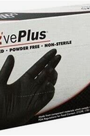 GlovePlus Powder Free Black Nitrile Gloves Medium 100 (2- pack)