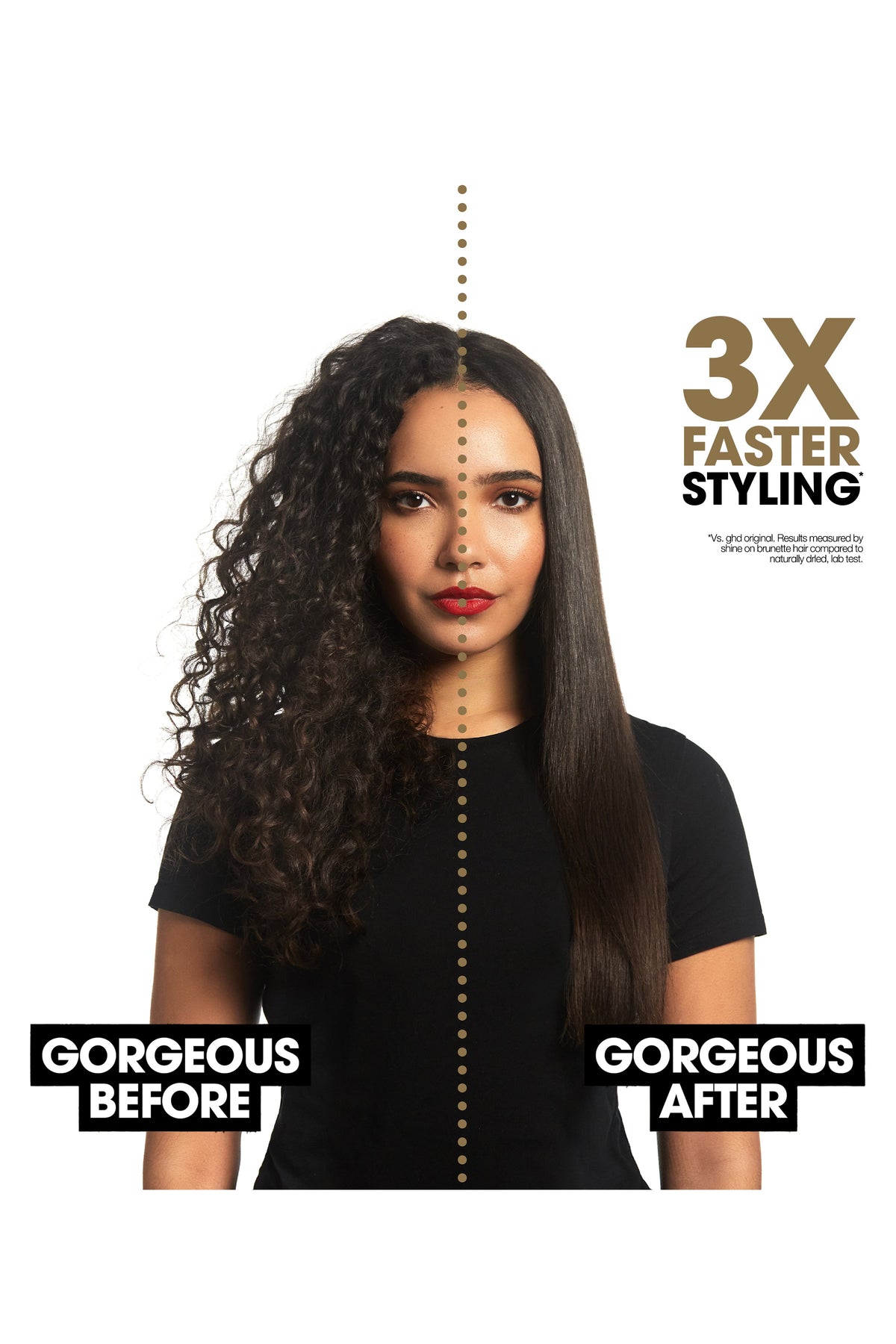 ghd Chronos 3x faster styling — before and after