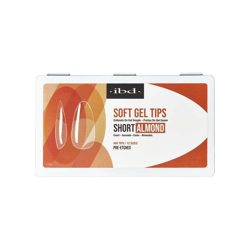 ibd Clear Soft Gel Tips - Short Almond