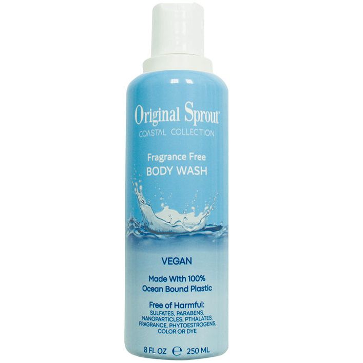Original Sprout Coastal Collection Fragrance Free Body Wash, 8 oz,