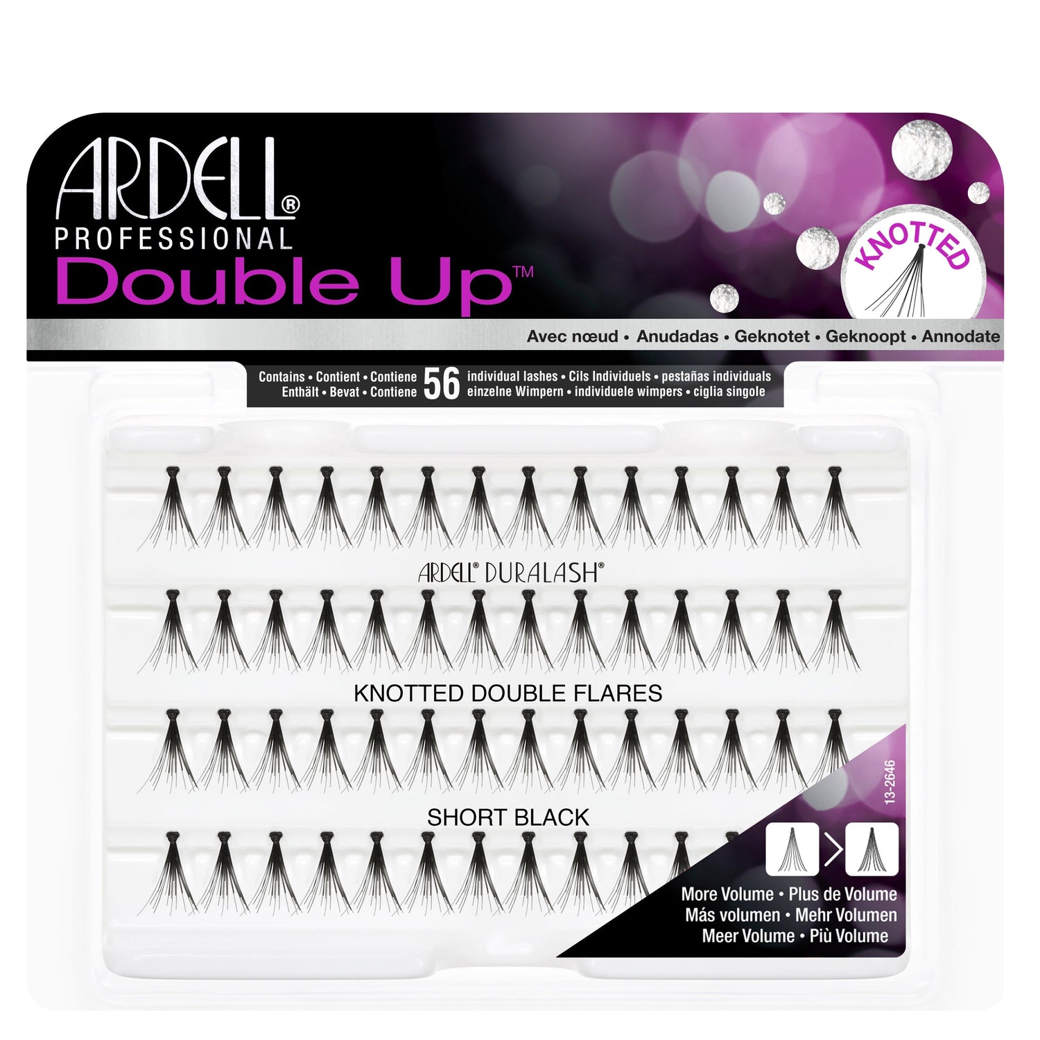 Ardell Double Up Individual-Knot Free Lashes - Short Black