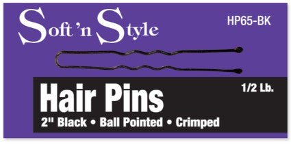 Burmax Hair Pins, 2 Inch, 1/2 lb Bulk Box for Salon & Styling - Black — Processing Tools