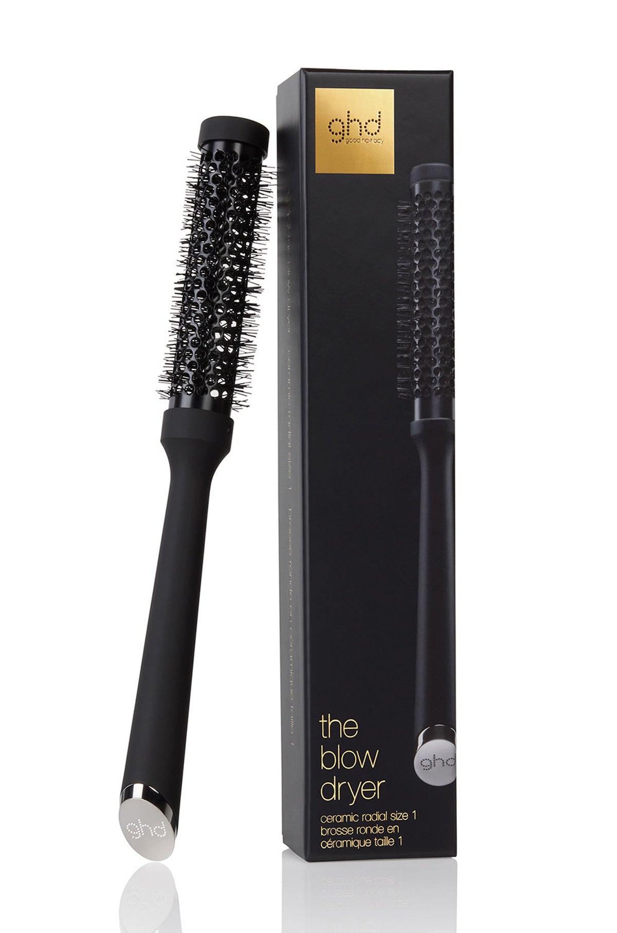 ghd Ceramic Vented Round Brush Size 1" (25 mm) for Blow-Drying Smooth, Volume and Bouncy Finish
