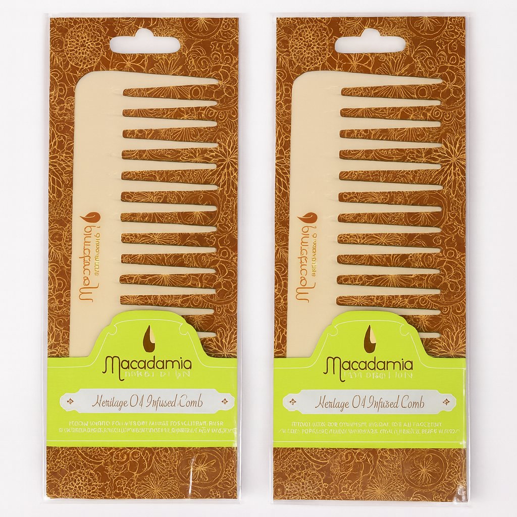 Macadamia Detangler Comb with Infused Macadamia Oil — Hair Brushes & Combs (2)