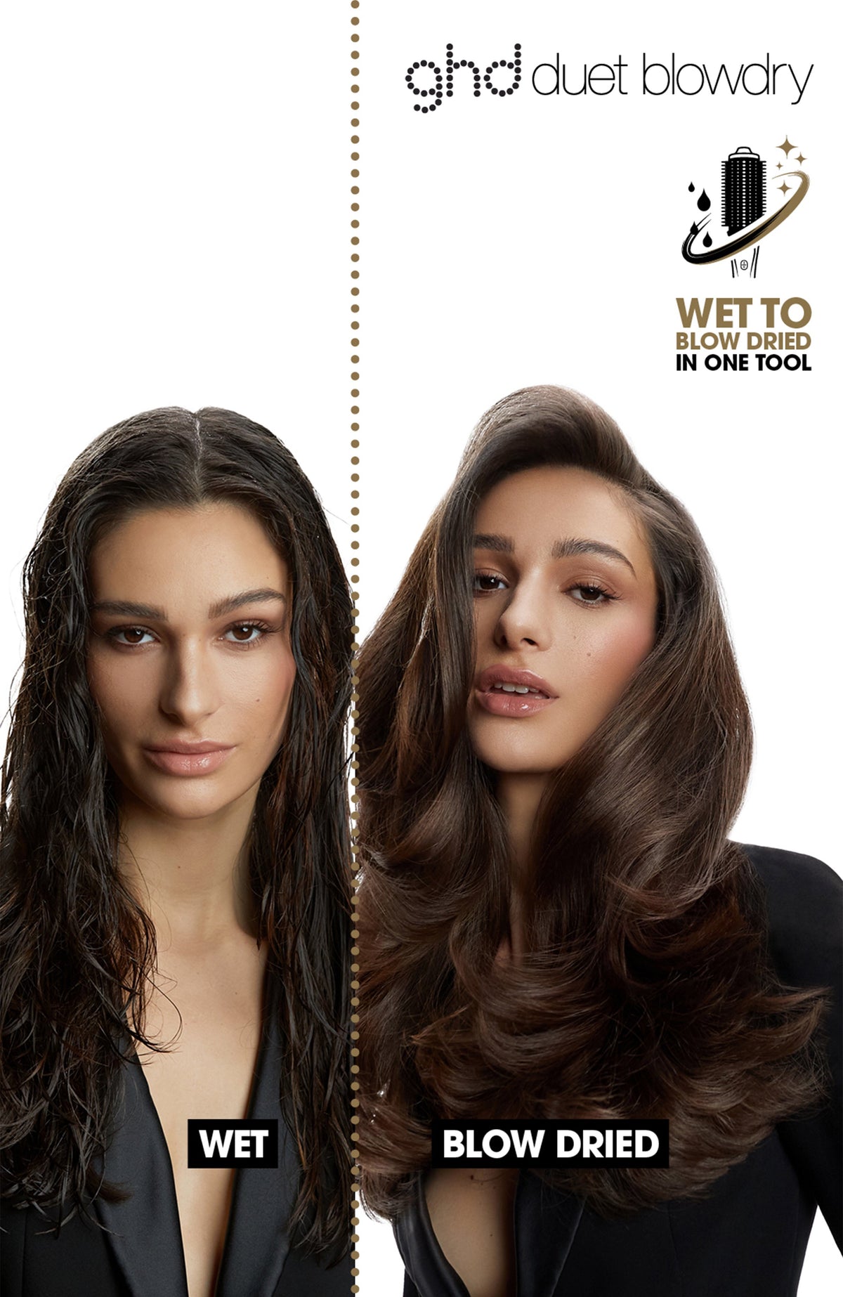 ghd Wet to Dry Duet Blowdry (White)