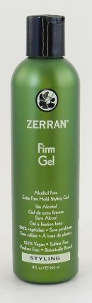 Zerran Firm Hold Hair Gel, 8 Ounce - Alcohol Free Styling Gel