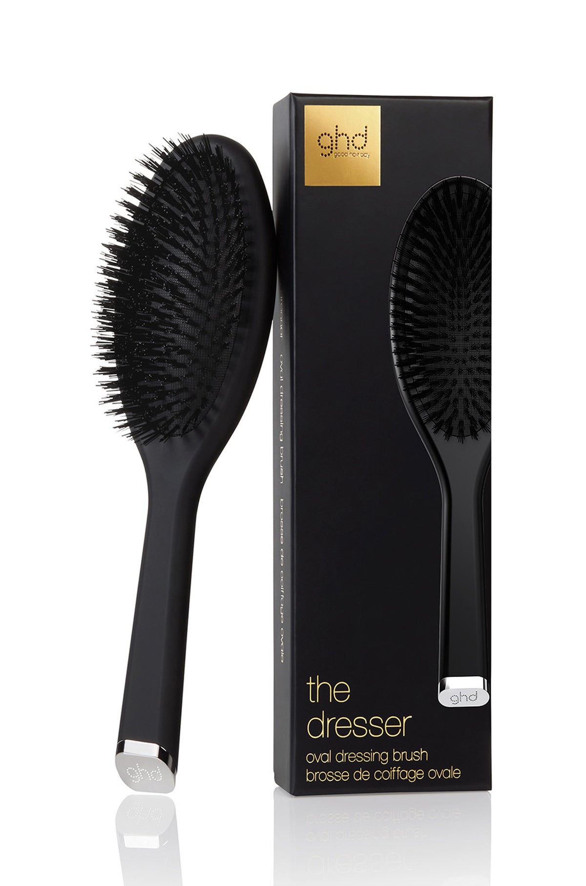 ghd Oval Dressing Brush with Anti-Static Nylon Bristles for Smooth, Shiny Finish