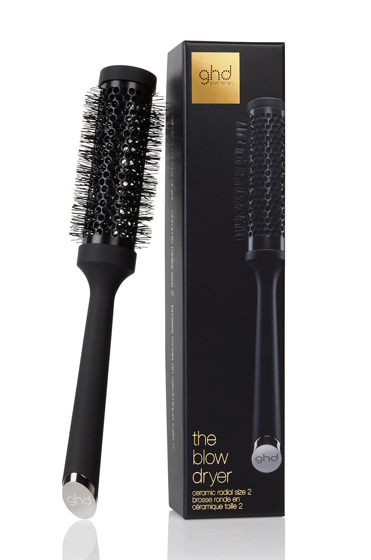 ghd Ceramic Vented Round Brush Size 2" (35mm) for Blow-Drying Medium to Thick Hair