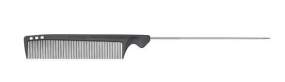 Olivia Garden CarbonLite Metal Tail Comb - Anti-Static, Heat Resistant