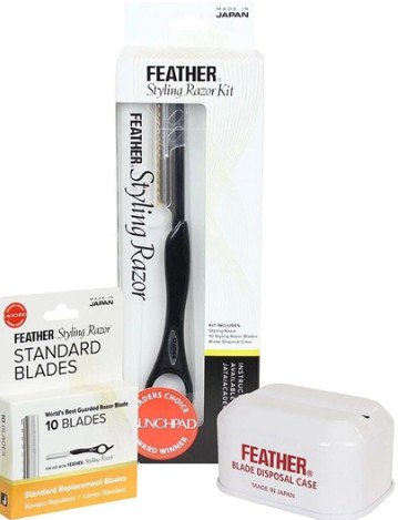FEATHER Pink Styling Razor Standard Kit
