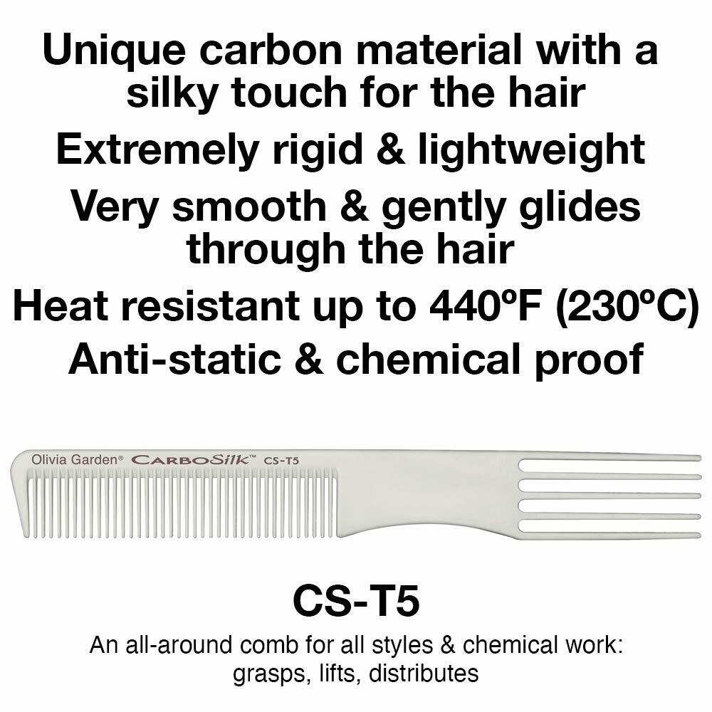 Olivia Garden CarboSilk Professional Combs for Technical and Chemical Services (CS-T)